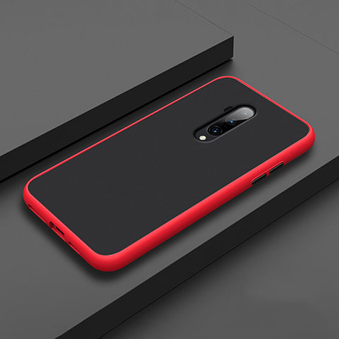 Funda Bumper Silicona y Plastico Mate Carcasa R01 para OnePlus 7T Pro Rojo