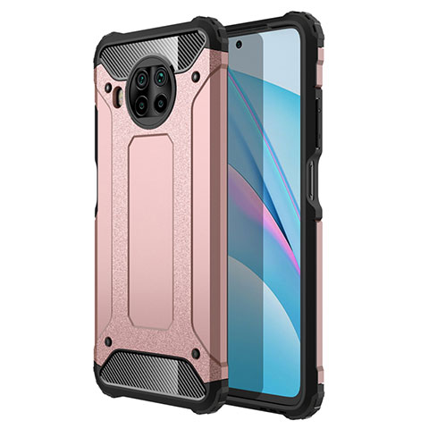 Funda Bumper Silicona y Plastico Mate Carcasa R01 para Xiaomi Mi 10T Lite 5G Oro Rosa