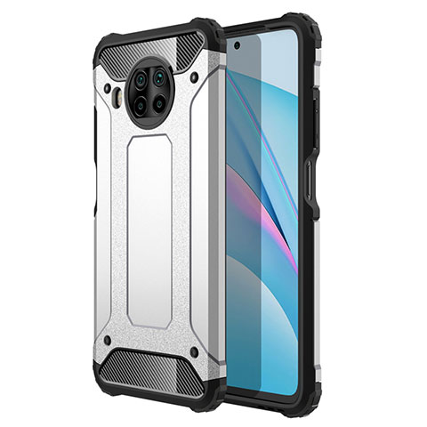 Funda Bumper Silicona y Plastico Mate Carcasa R01 para Xiaomi Mi 10T Lite 5G Plata