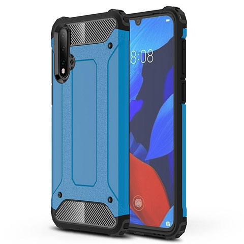 Funda Bumper Silicona y Plastico Mate Carcasa R02 para Huawei Nova 5 Azul Cielo