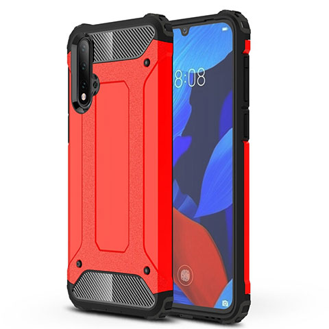 Funda Bumper Silicona y Plastico Mate Carcasa R02 para Huawei Nova 5 Pro Rojo