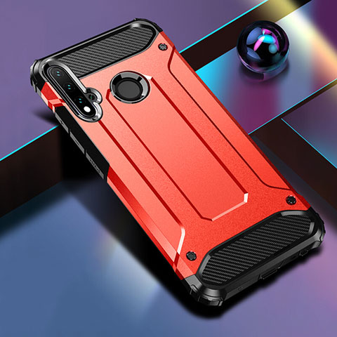 Funda Bumper Silicona y Plastico Mate Carcasa R02 para Huawei Nova 5i Rojo