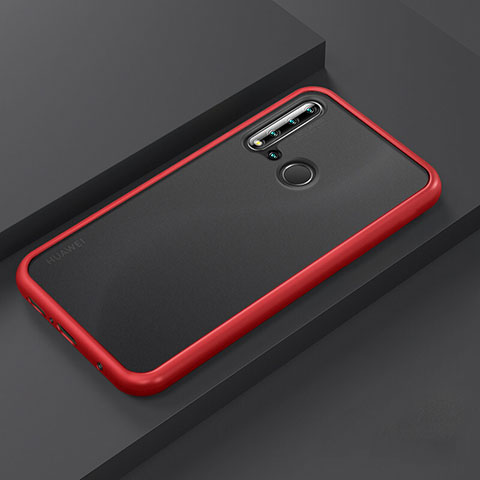 Funda Bumper Silicona y Plastico Mate Carcasa R03 para Huawei Nova 5i Rojo