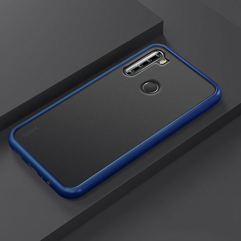 Funda Bumper Silicona y Plastico Mate Carcasa R03 para Xiaomi Redmi Note 8T Azul