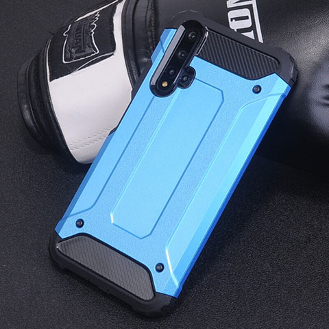 Funda Bumper Silicona y Plastico Mate Carcasa R04 para Huawei Nova 5 Azul Cielo