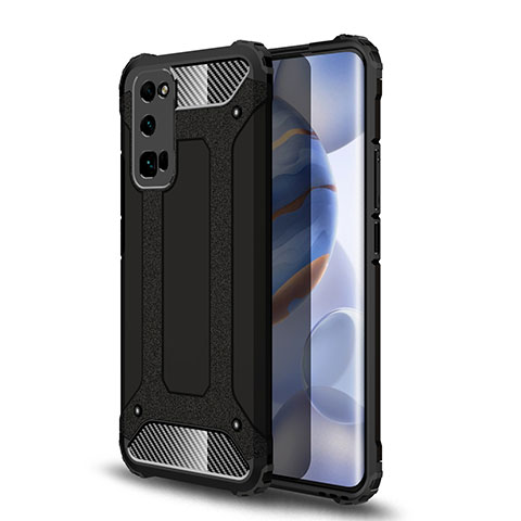 Funda Bumper Silicona y Plastico Mate Carcasa U01 para Huawei Honor 30 Pro+ Plus Negro