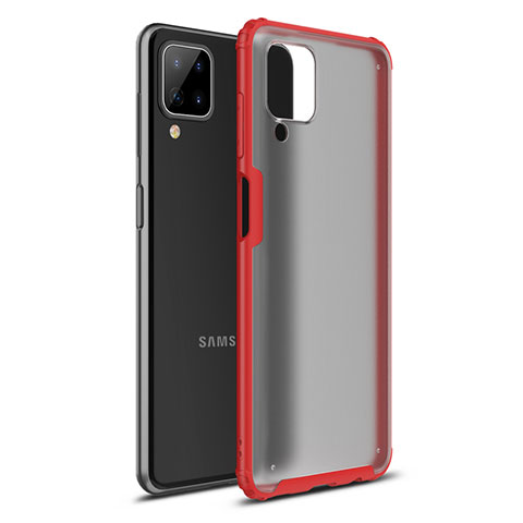 Funda Bumper Silicona y Plastico Mate Carcasa U01 para Samsung Galaxy A12 5G Rojo