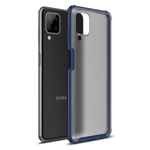 Funda Bumper Silicona y Plastico Mate Carcasa U01 para Samsung Galaxy A12 Azul