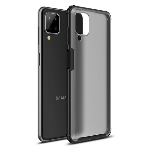 Funda Bumper Silicona y Plastico Mate Carcasa U01 para Samsung Galaxy M12 Negro