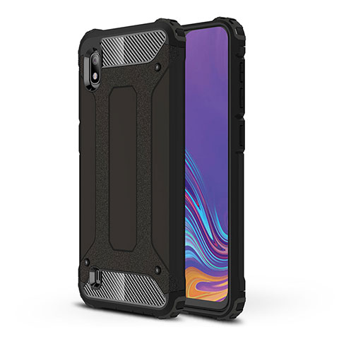 Funda Bumper Silicona y Plastico Mate Carcasa WL1 para Samsung Galaxy A10 Negro