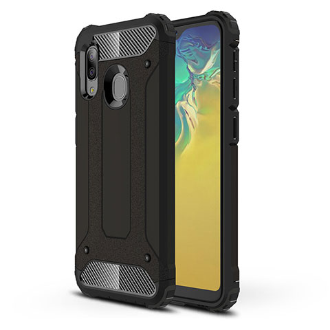 Funda Bumper Silicona y Plastico Mate Carcasa WL1 para Samsung Galaxy A20e Negro