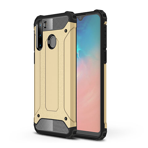 Funda Bumper Silicona y Plastico Mate Carcasa WL1 para Samsung Galaxy A21 European Oro