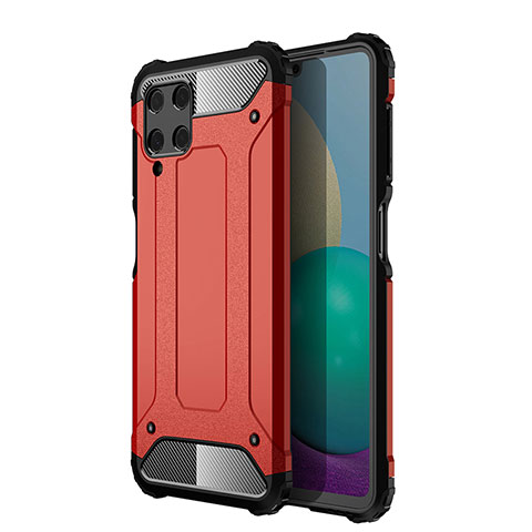 Funda Bumper Silicona y Plastico Mate Carcasa WL1 para Samsung Galaxy A22 4G Rojo