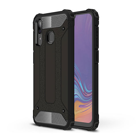 Funda Bumper Silicona y Plastico Mate Carcasa WL1 para Samsung Galaxy A30 Negro