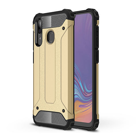 Funda Bumper Silicona y Plastico Mate Carcasa WL1 para Samsung Galaxy A30 Oro