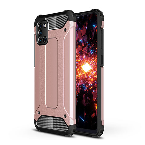 Funda Bumper Silicona y Plastico Mate Carcasa WL1 para Samsung Galaxy A31 Oro Rosa