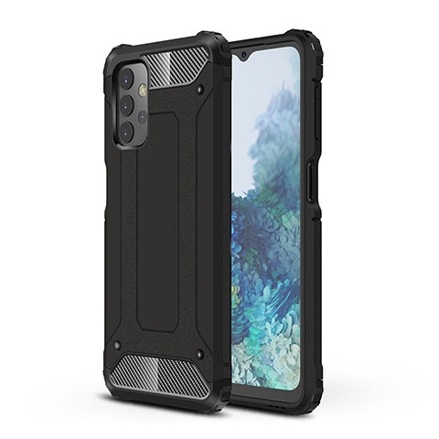 Funda Bumper Silicona y Plastico Mate Carcasa WL1 para Samsung Galaxy A32 4G Negro