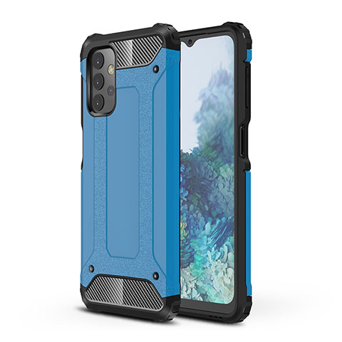 Funda Bumper Silicona y Plastico Mate Carcasa WL1 para Samsung Galaxy A32 5G Azul