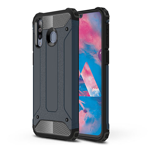 Funda Bumper Silicona y Plastico Mate Carcasa WL1 para Samsung Galaxy A40s Azul Real