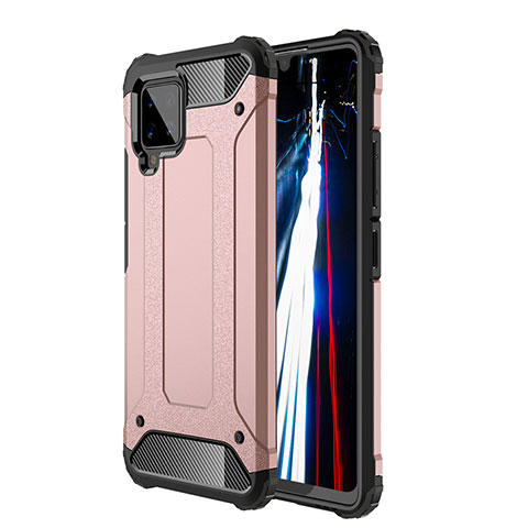 Funda Bumper Silicona y Plastico Mate Carcasa WL1 para Samsung Galaxy A42 5G Oro Rosa