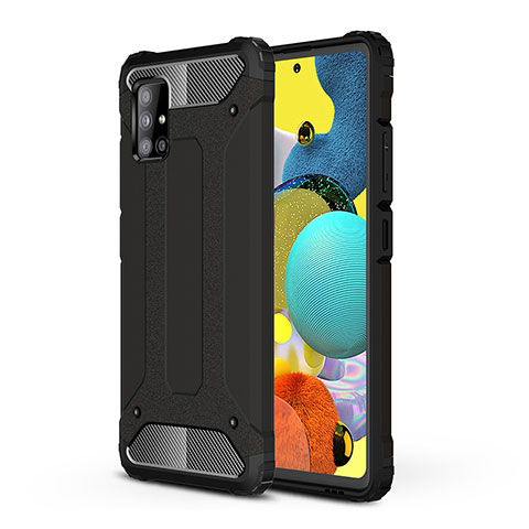 Funda Bumper Silicona y Plastico Mate Carcasa WL1 para Samsung Galaxy A51 5G Negro