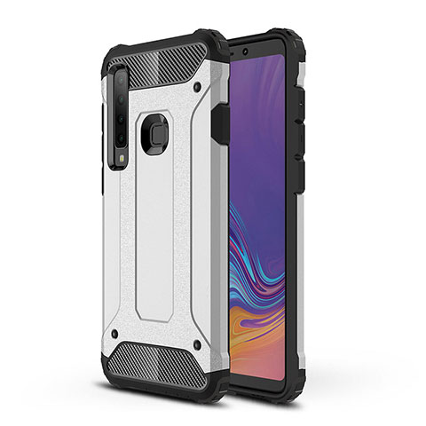 Funda Bumper Silicona y Plastico Mate Carcasa WL1 para Samsung Galaxy A9 Star Pro Plata