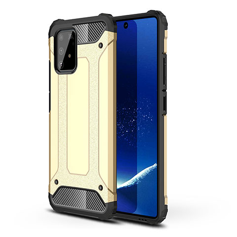 Funda Bumper Silicona y Plastico Mate Carcasa WL1 para Samsung Galaxy A91 Oro