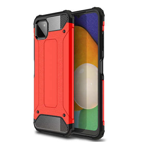 Funda Bumper Silicona y Plastico Mate Carcasa WL1 para Samsung Galaxy F42 5G Rojo