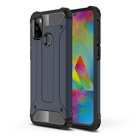 Funda Bumper Silicona y Plastico Mate Carcasa WL1 para Samsung Galaxy M30s Azul Real