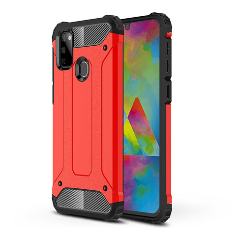 Funda Bumper Silicona y Plastico Mate Carcasa WL1 para Samsung Galaxy M30s Rojo