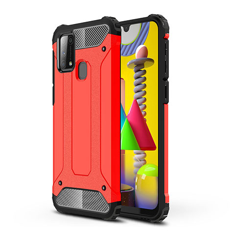 Funda Bumper Silicona y Plastico Mate Carcasa WL1 para Samsung Galaxy M31 Prime Edition Rojo