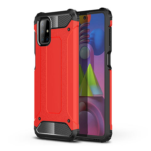 Funda Bumper Silicona y Plastico Mate Carcasa WL1 para Samsung Galaxy M51 Rojo