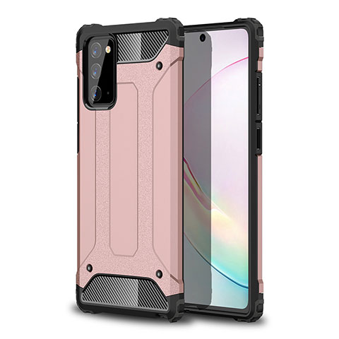 Funda Bumper Silicona y Plastico Mate Carcasa WL1 para Samsung Galaxy Note 20 5G Oro Rosa