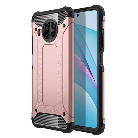 Funda Bumper Silicona y Plastico Mate Carcasa WL1 para Xiaomi Mi 10i 5G Oro Rosa