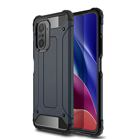 Funda Bumper Silicona y Plastico Mate Carcasa WL1 para Xiaomi Mi 11X 5G Azul Real