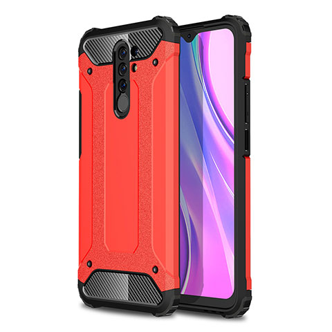 Funda Bumper Silicona y Plastico Mate Carcasa WL1 para Xiaomi Poco M2 Rojo