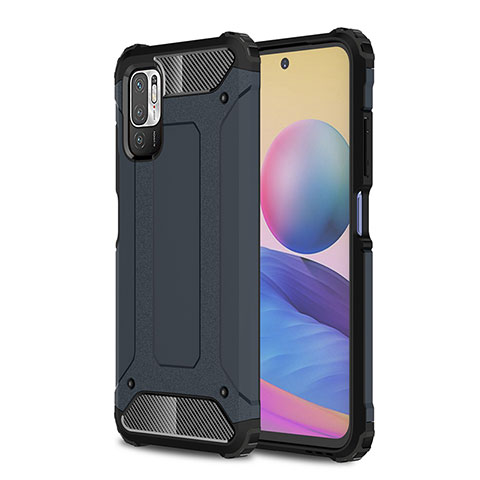 Funda Bumper Silicona y Plastico Mate Carcasa WL1 para Xiaomi POCO M3 Pro 5G Azul Real