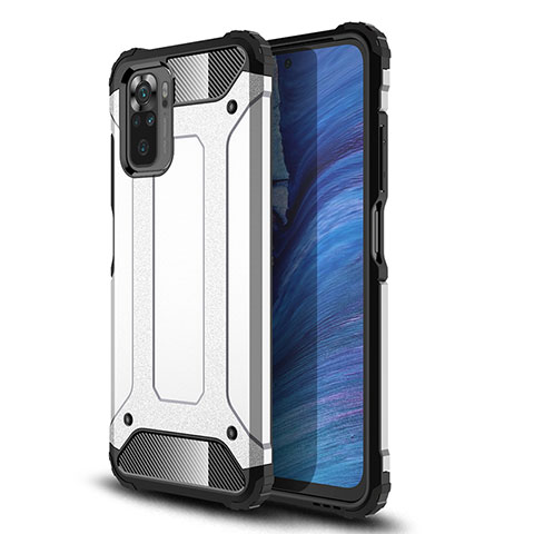 Funda Bumper Silicona y Plastico Mate Carcasa WL1 para Xiaomi Poco M5S Plata