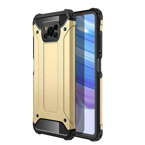 Funda Bumper Silicona y Plastico Mate Carcasa WL1 para Xiaomi Poco X3 NFC Oro