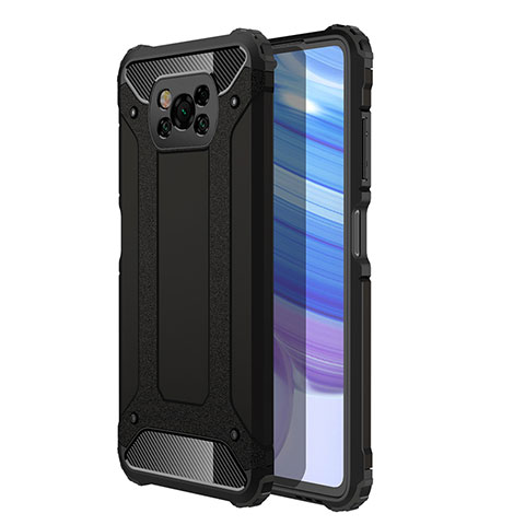 Funda Bumper Silicona y Plastico Mate Carcasa WL1 para Xiaomi Poco X3 Pro Negro