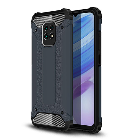 Funda Bumper Silicona y Plastico Mate Carcasa WL1 para Xiaomi Redmi 10X 5G Azul Real