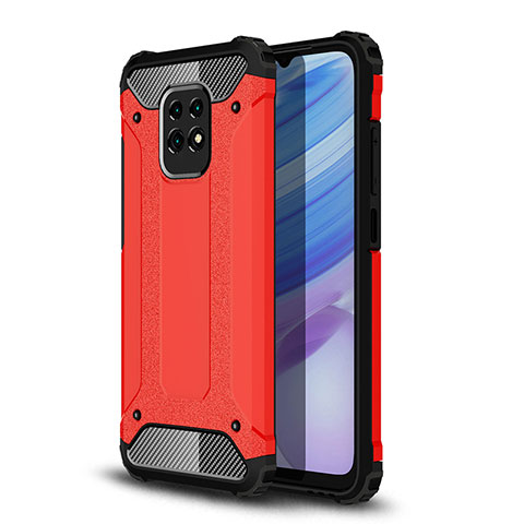 Funda Bumper Silicona y Plastico Mate Carcasa WL1 para Xiaomi Redmi 10X Pro 5G Rojo