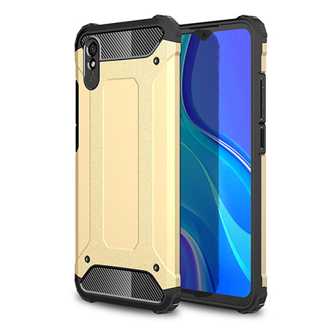 Funda Bumper Silicona y Plastico Mate Carcasa WL1 para Xiaomi Redmi 9A Oro