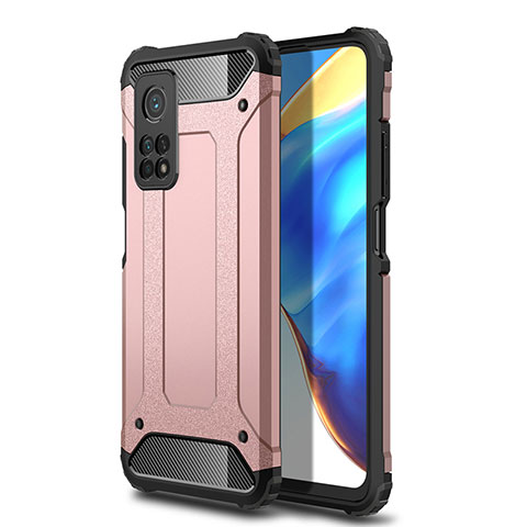 Funda Bumper Silicona y Plastico Mate Carcasa WL1 para Xiaomi Redmi K30S 5G Oro Rosa