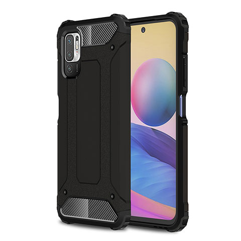 Funda Bumper Silicona y Plastico Mate Carcasa WL1 para Xiaomi Redmi Note 10 5G Negro