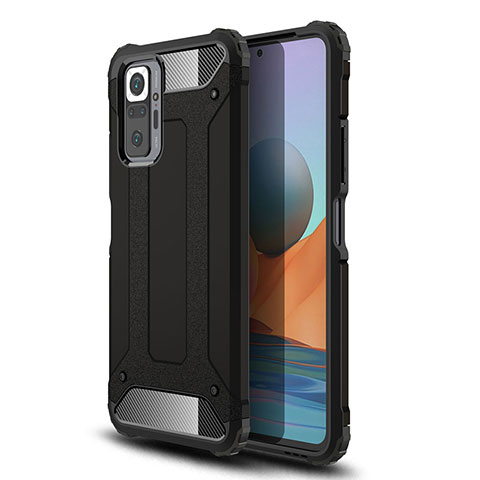 Funda Bumper Silicona y Plastico Mate Carcasa WL1 para Xiaomi Redmi Note 10 Pro Max Negro