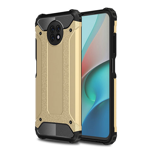 Funda Bumper Silicona y Plastico Mate Carcasa WL1 para Xiaomi Redmi Note 9 5G Oro