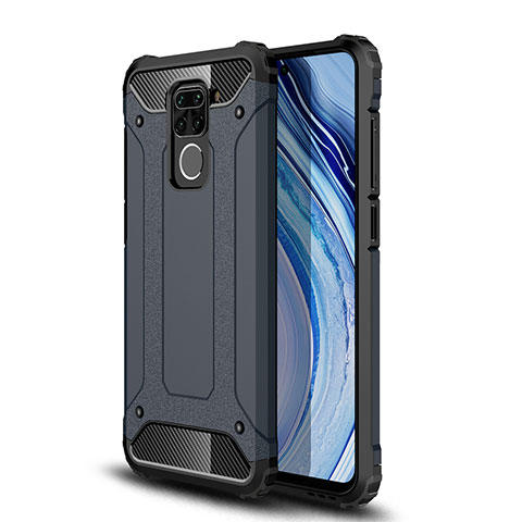 Funda Bumper Silicona y Plastico Mate Carcasa WL1 para Xiaomi Redmi Note 9 Azul Real