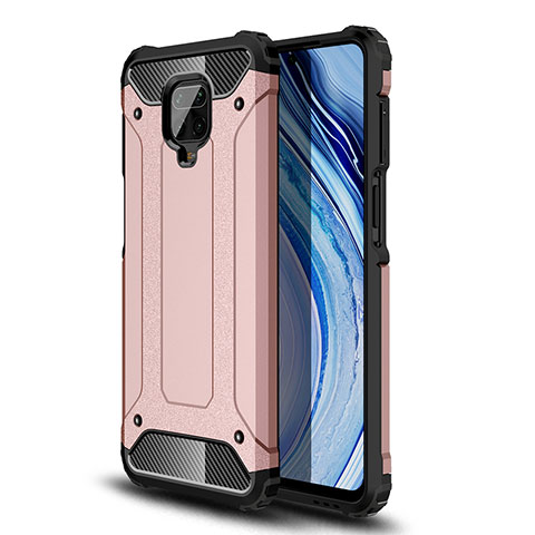 Funda Bumper Silicona y Plastico Mate Carcasa WL1 para Xiaomi Redmi Note 9 Pro Max Oro Rosa