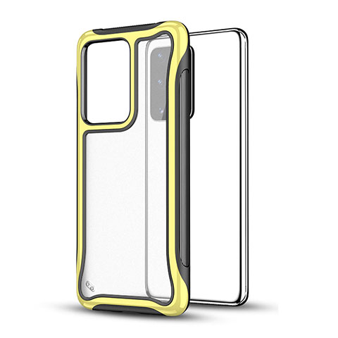 Funda Bumper Silicona y Plastico Mate Carcasa YF1 para Samsung Galaxy S20 Plus 5G Amarillo